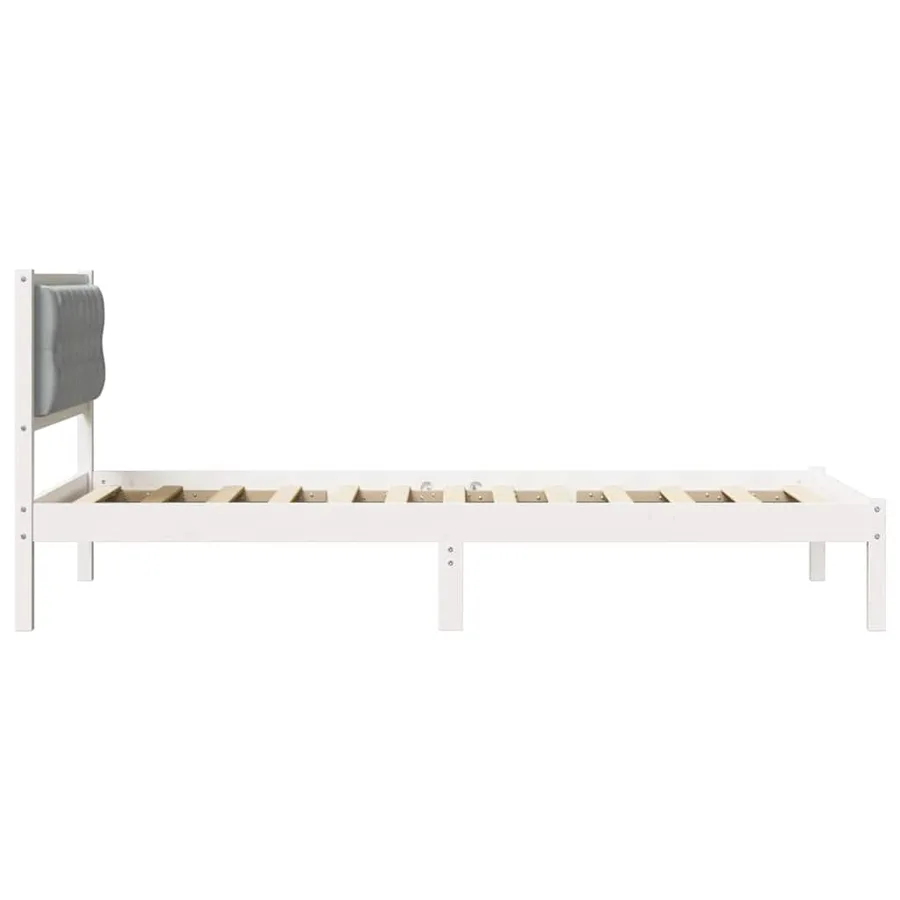 Cadre de lit Gris clair 100 x 200 cm Pin massif - 6