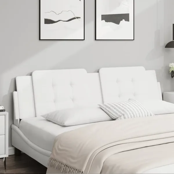 Coussin de tête de lit Zadar blanc 183 cm similicuir