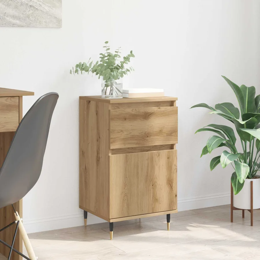 Buffet Chêne artisanal 40 x 35 x 70 cm Bois d'ingénierie et fer