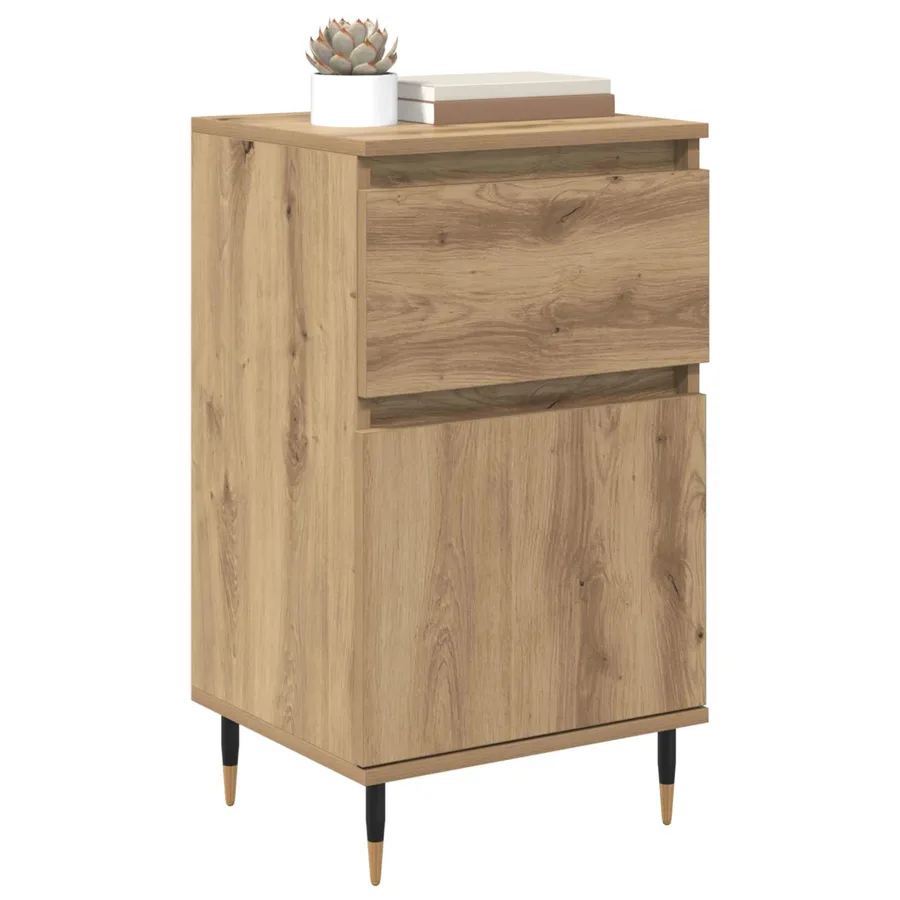 Buffet Chêne artisanal 40 x 35 x 70 cm Bois d'ingénierie et fer - 3