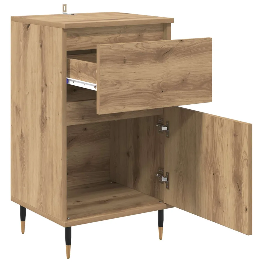 Buffet Chêne artisanal 40 x 35 x 70 cm Bois d'ingénierie et fer - 5