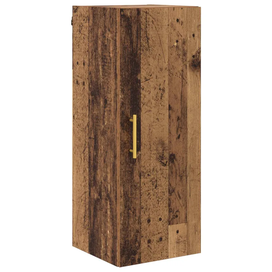 Haut Armoire 2 pcs Bois Ancien Bois d'ingénierie - 7