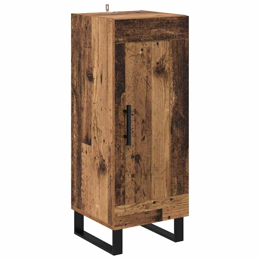 Buffet Bois Ancien 34,5 x 34 x 90 cm Bois d'ingénierie et fer - 2