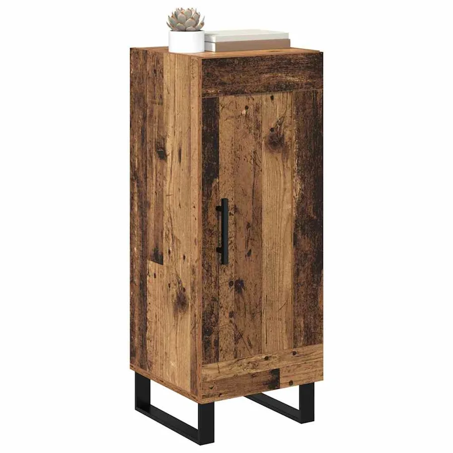 Buffet Bois Ancien 34,5 x 34 x 90 cm Bois d'ingénierie et fer - 3