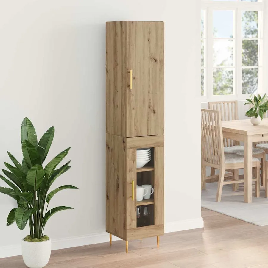 Haut Armoire 2 pcs Chêne artisanal 34,5 x 34 x 180 cm - 4