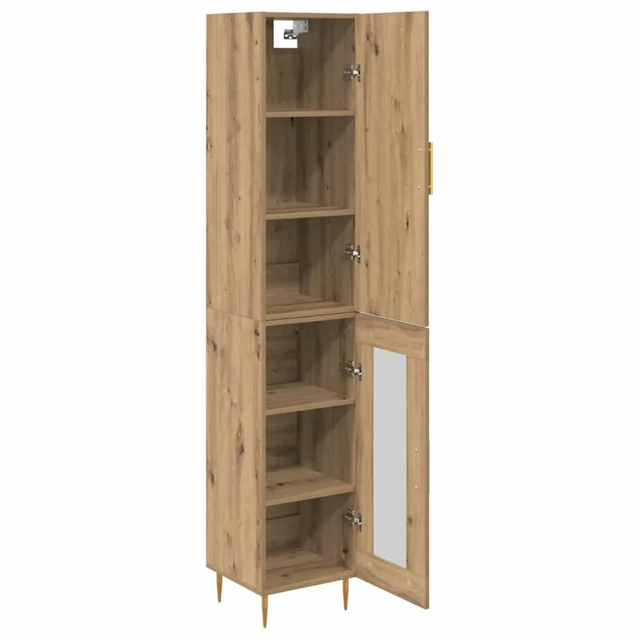 Haut Armoire 2 pcs Chêne artisanal 34,5 x 34 x 180 cm - 5