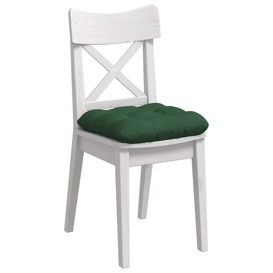 Coussins de siège 4 pcs Vert foncé 40 x 40 cm - 3