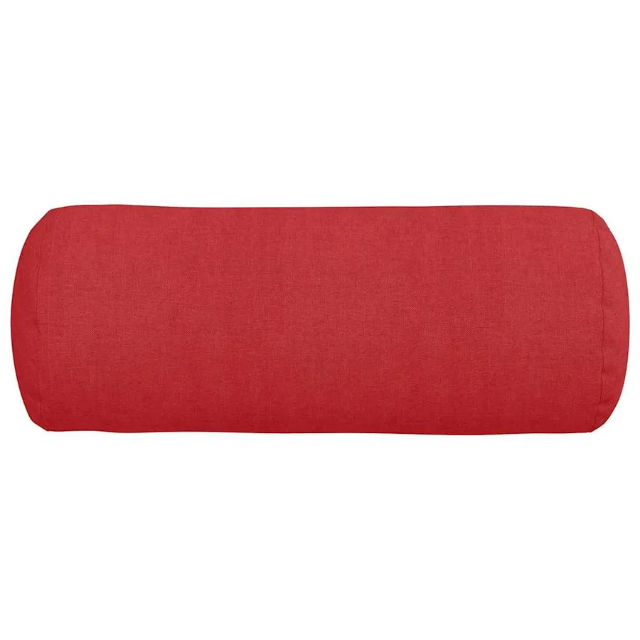 Coussins d'accent 2 pcs Rouge Ø 15 x 40 cm tissu - 6