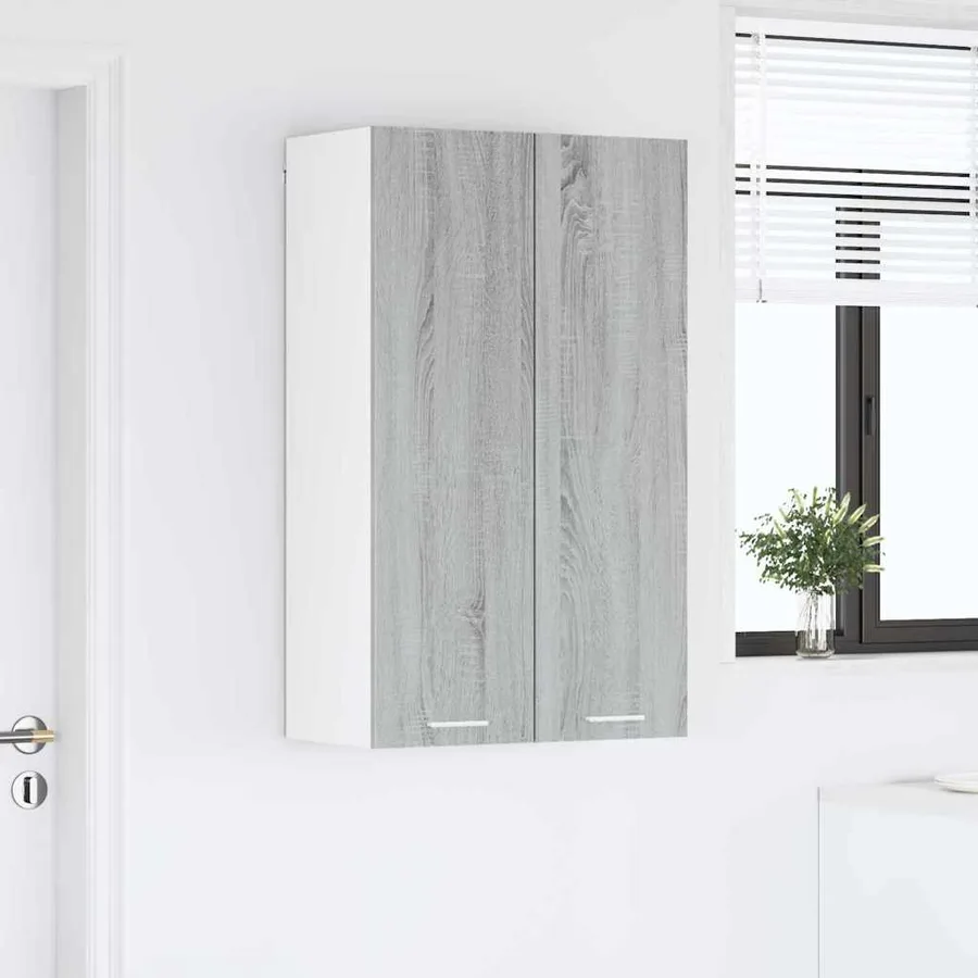 Armoire suspendue avec stockage Gris Sonoma 60 x 31 x 100 cm - 4