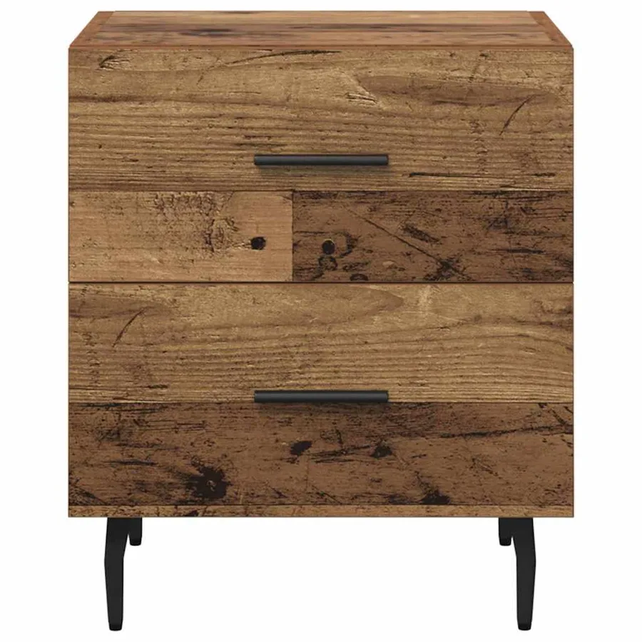 Cabinet de chevet avec tiroir Bois ancien 40 x 35 x 47,5 cm - 6