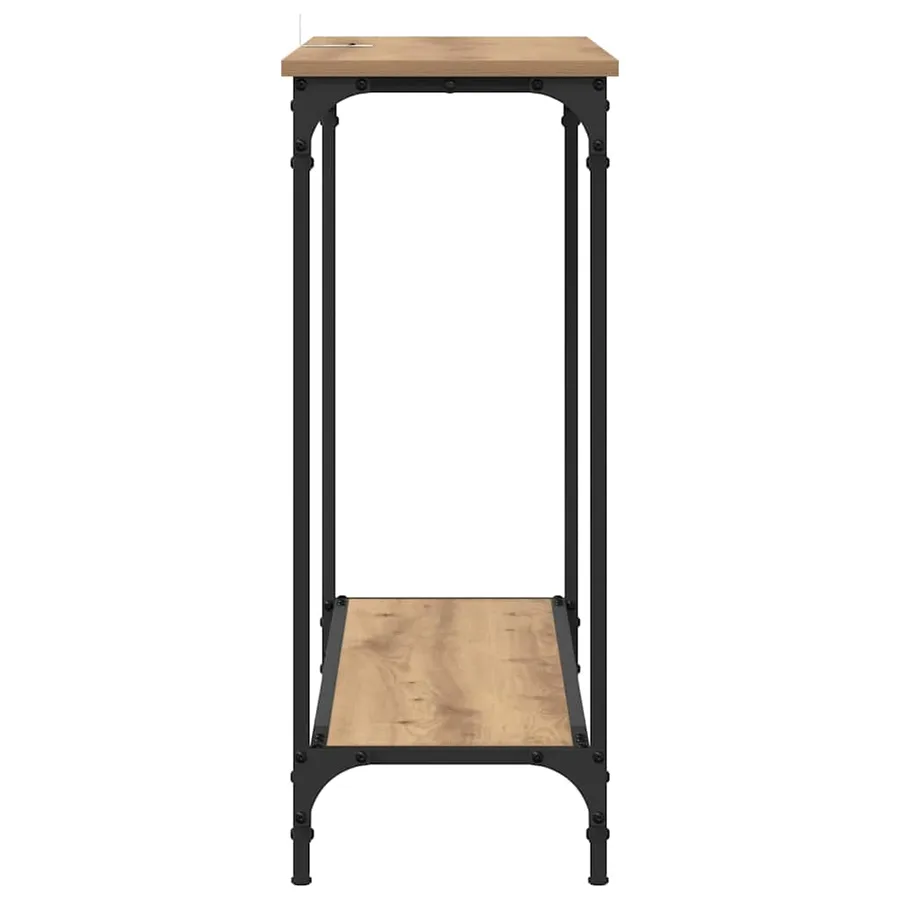 Table console chêne artisanal 101 x 30.5 x 75 cm - 6