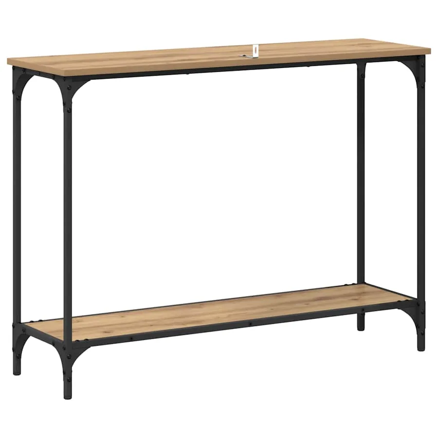 Table console chêne artisanal 101 x 30.5 x 75 cm - 7