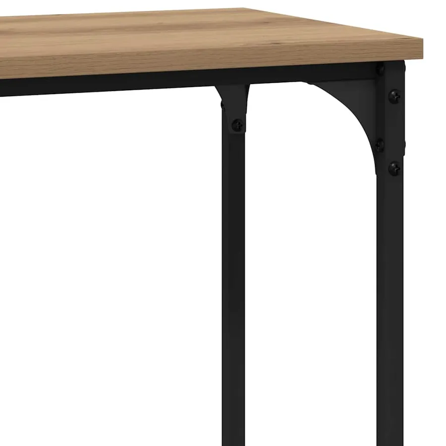 Table console chêne artisanal 101 x 30.5 x 75 cm - 9
