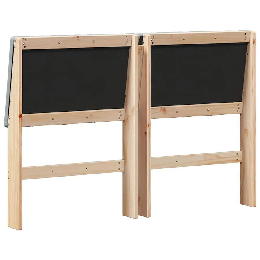 Tête de lit capitonnée Gris clair 135 cm Pin massif - 6