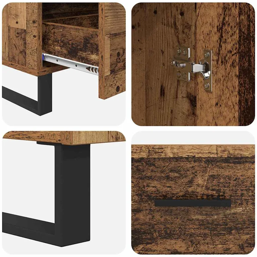 Haut Armoire Bois Ancien 69,5 x 30 x 115 cm Bois d'ingénierie - 9