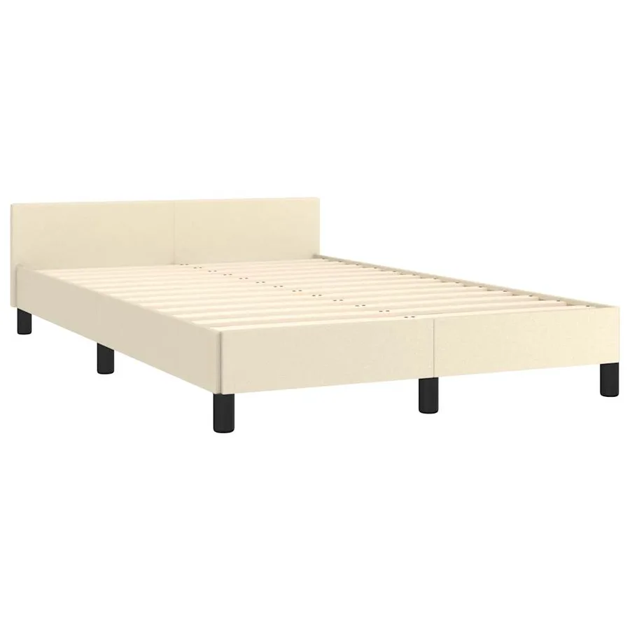 Cadre de lit sans matelas crème 120x190 cm similicuir - 5
