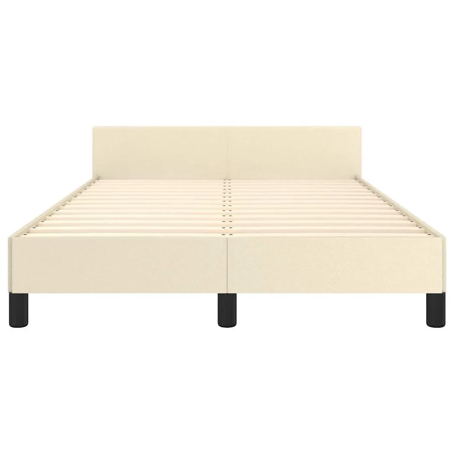 Cadre de lit sans matelas crème 120x190 cm similicuir - 6