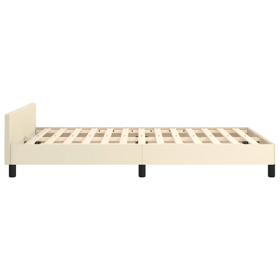 Cadre de lit sans matelas crème 120x190 cm similicuir - 7