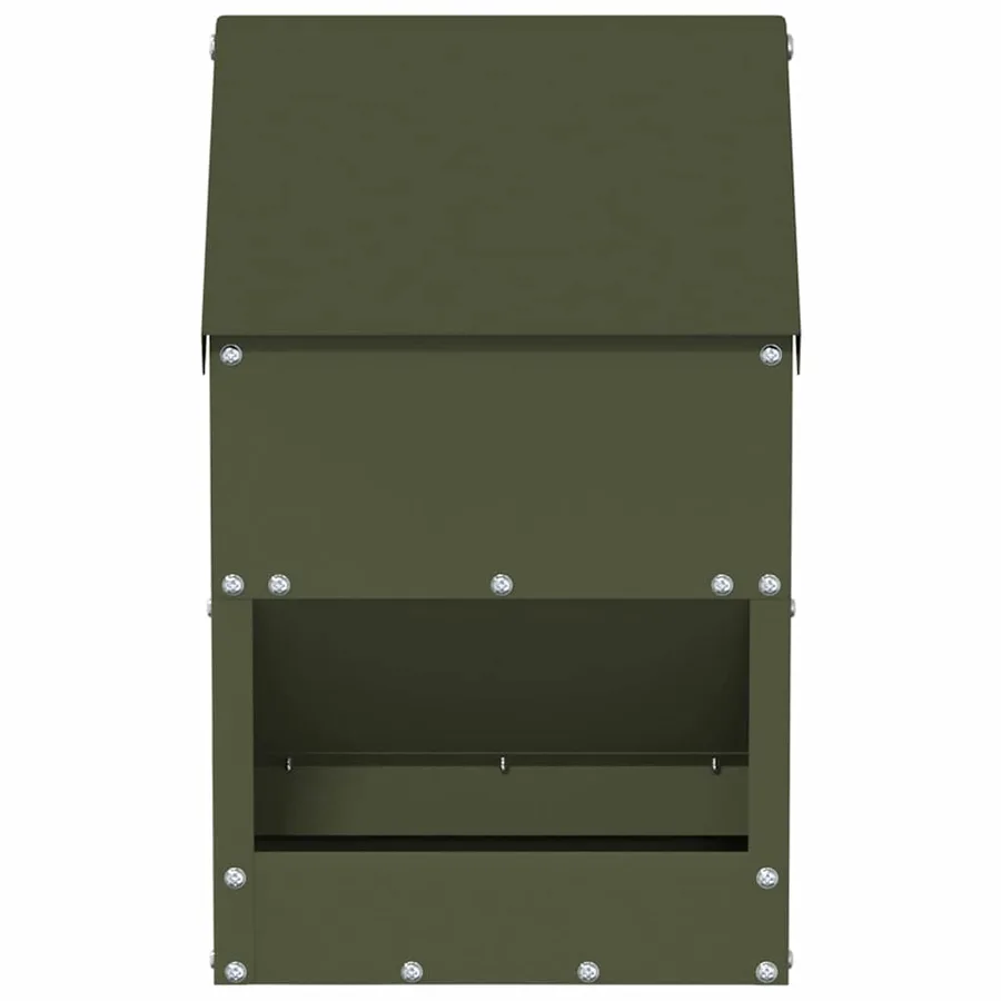 Mangeoire pour poules Vert olive 21 x 16 x 33 cm - 4