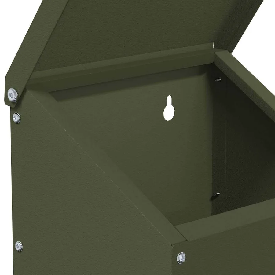 Mangeoire pour poules Vert olive 21 x 16 x 33 cm - 7