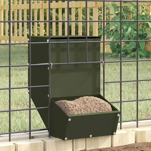 Distributeur pour lapins Vert olive 17,5 x 26 x 28,5 cm
