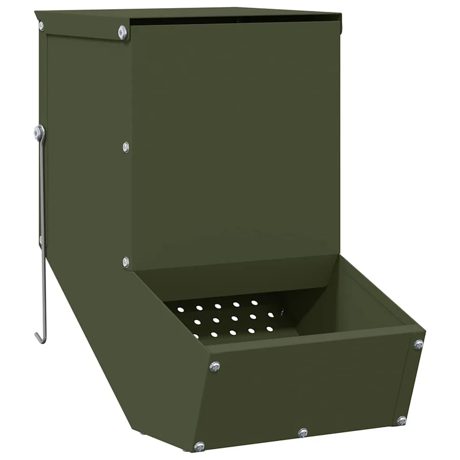 Distributeur pour lapins Vert olive 17,5 x 26 x 28,5 cm - 2