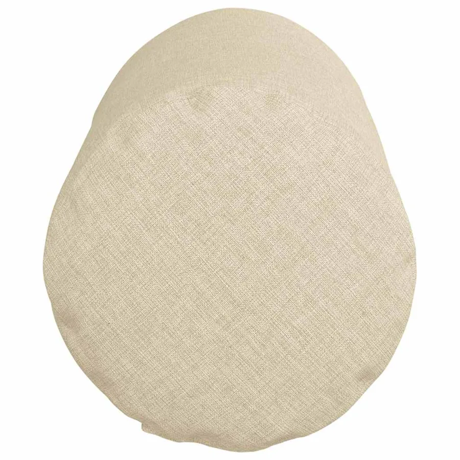 Coussins d'accent 2 pcs Crème Ø 15 x 40 cm tissu - 7