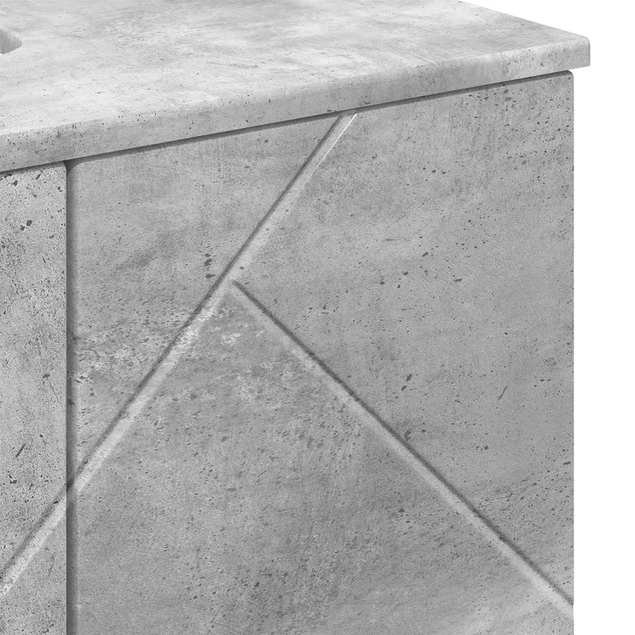 Cabinet de salle de bain avec porte Gris béton 61 x 35 x 64 cm - 11