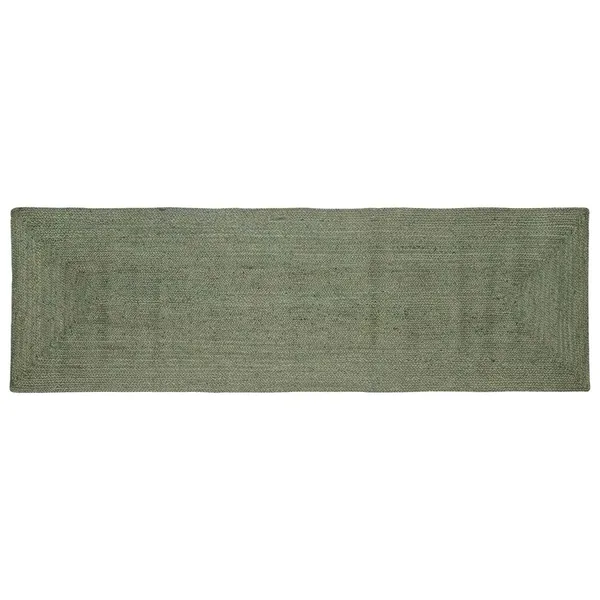 Tapis de surface Rectangulaire Vert olive 80 x 250 cm Jute