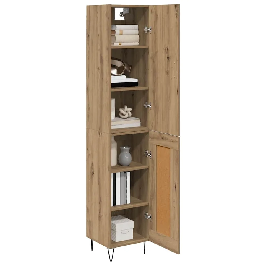 Haut Armoire Chêne artisanal 34,5 x 34 x 90 cm - 3