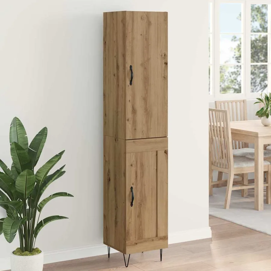 Haut Armoire Chêne artisanal 34,5 x 34 x 90 cm - 4