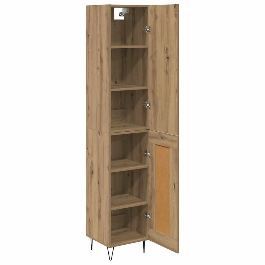 Haut Armoire Chêne artisanal 34,5 x 34 x 90 cm - 5