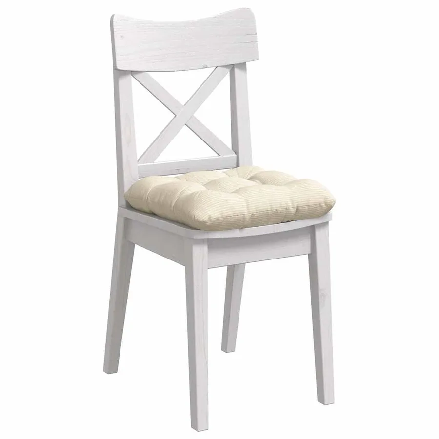 Coussins de siège 4 pcs Crème 45 x 45 cm - 3