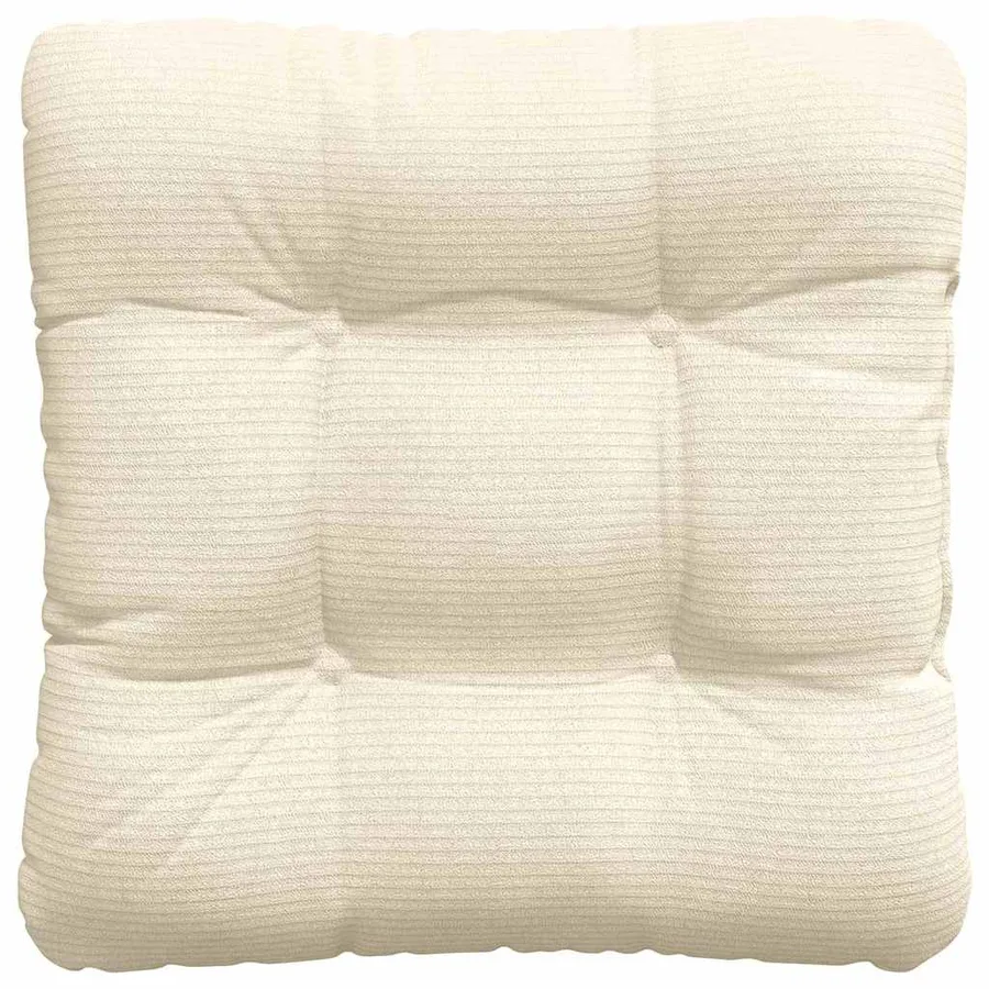 Coussins de siège 4 pcs Crème 45 x 45 cm - 7