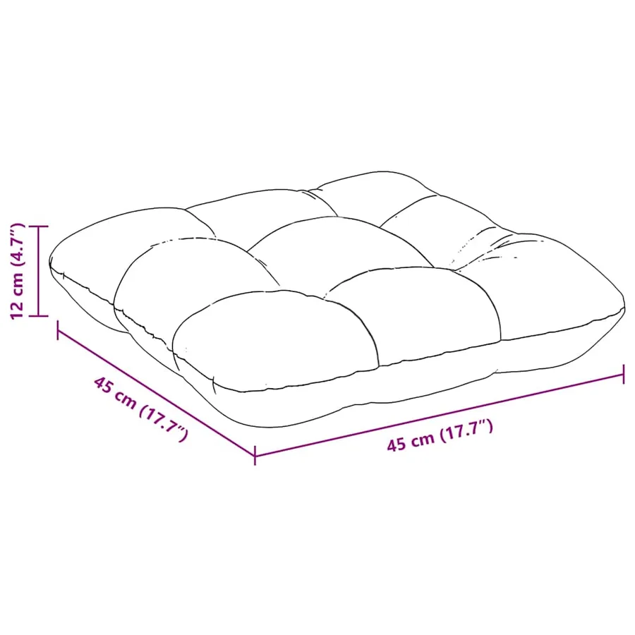 Coussins de siège 4 pcs Vert gris 45 x 45 cm - 11