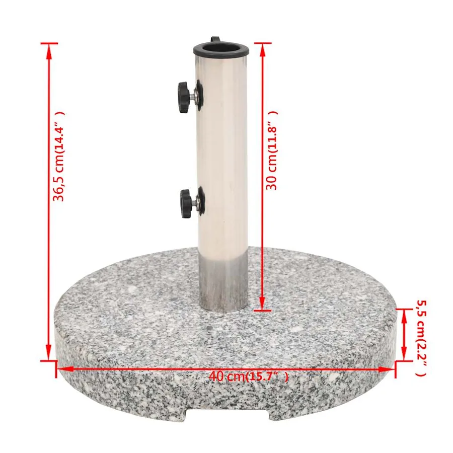 Socle de parasol Granite Rond 20 kg - 11