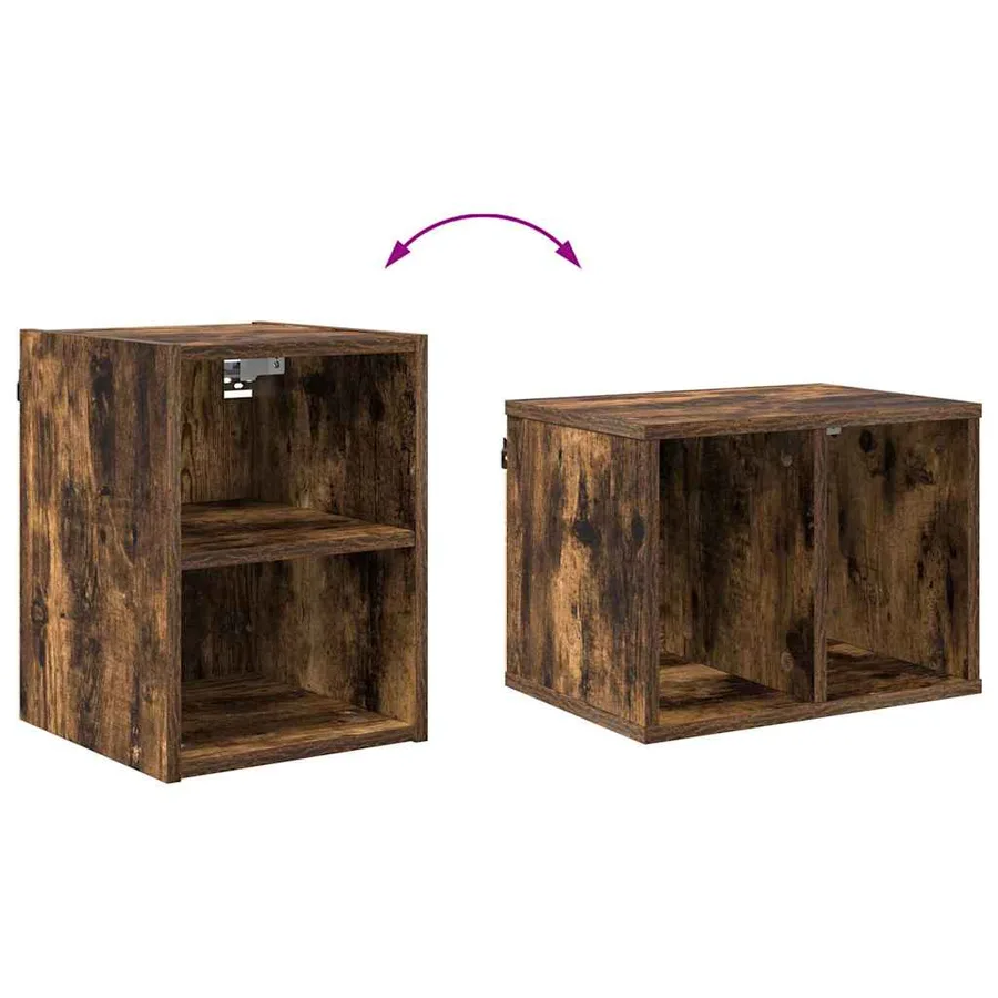 Armoire suspendue avec stockage Chêne fumé 30 x 29,5 x 40 cm - 8