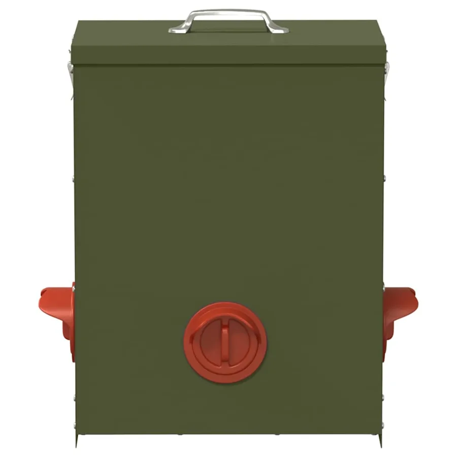 Mangeoire pour poules 2 pcs Vert olive 32,5 x 20,5 x 43 cm - 5