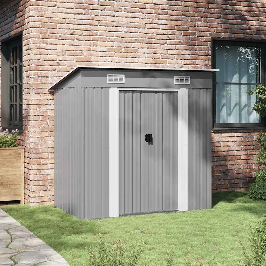 Abri de jardin Métal Gris - 3