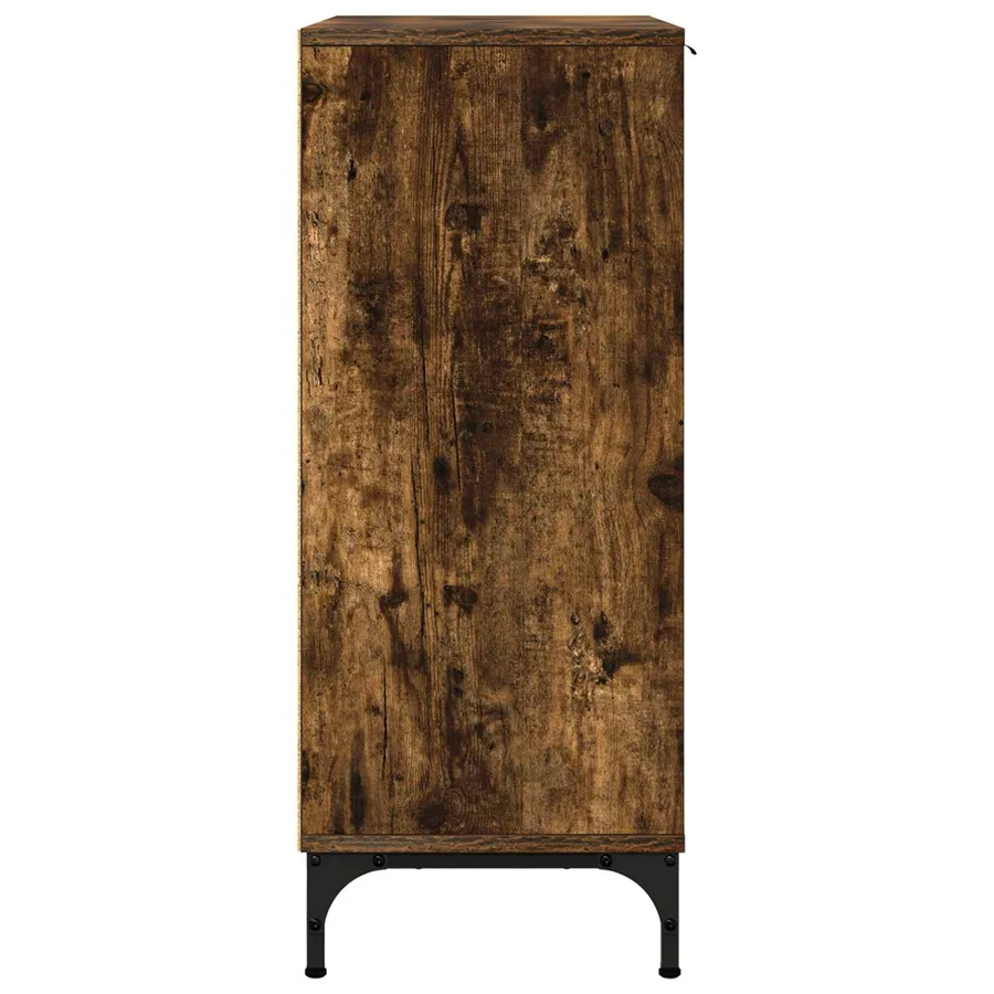Buffet Chêne fumé 89,5 x 33 x 82 cm Bois d'ingénierie - 7