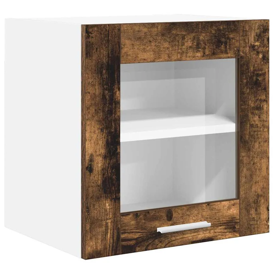 Armoire suspendue avec porte 2 pcs Chêne fumé 40 x 31 x 40 cm - 5