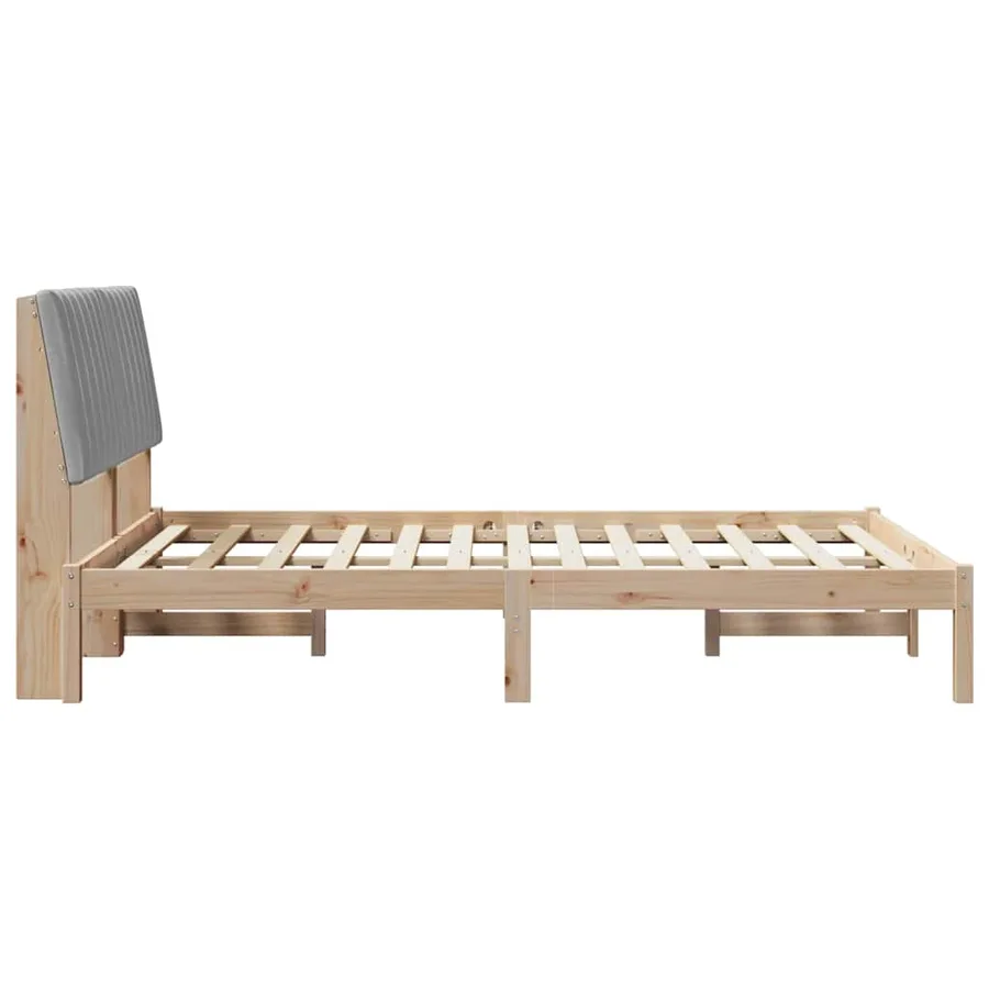 Cadre de lit avec tête de lit Marron 135 x 190 cm Pin massif - 6