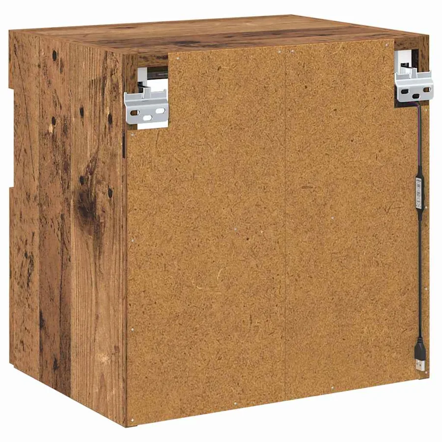 Meubles TV muraux avec LED 2 pcs Bois Ancien 40 x 30 x 40 cm - 11
