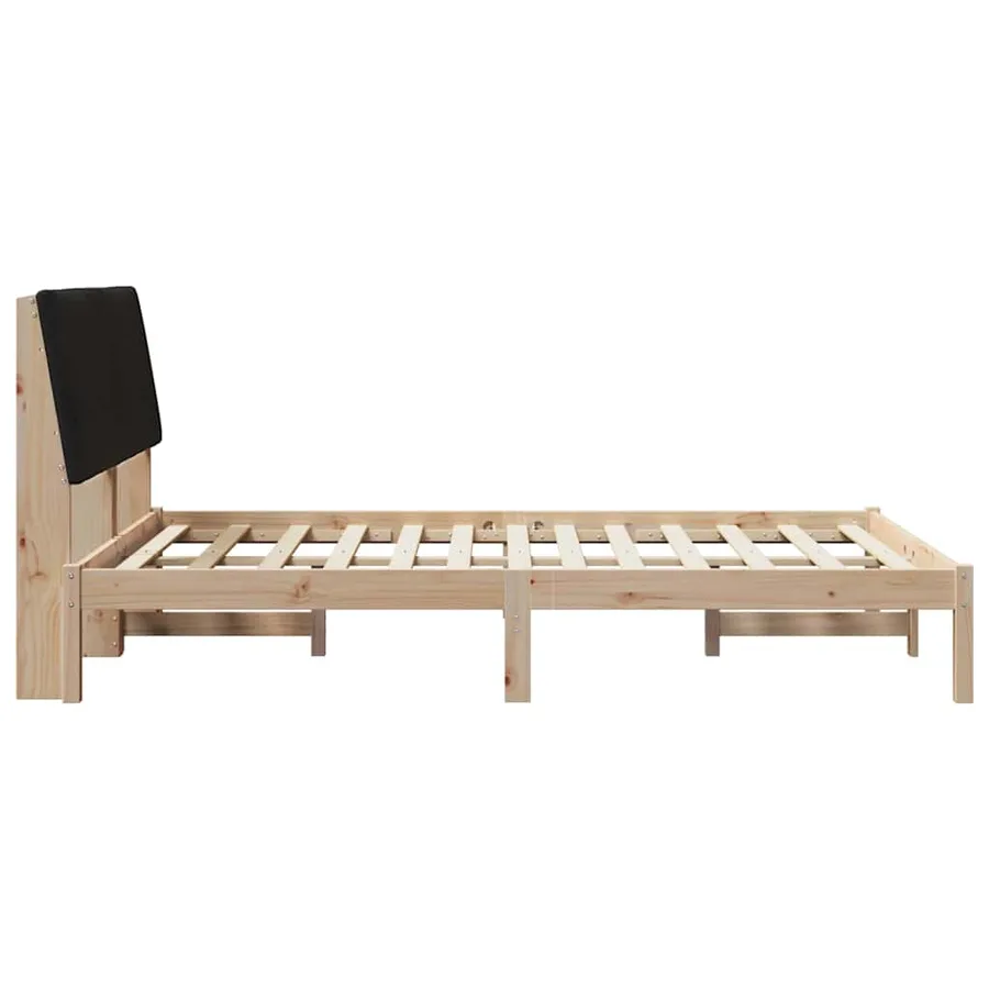 Cadre de lit avec tête de lit Marron 135 x 190 cm Pin massif - 6