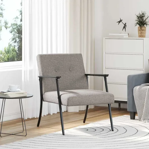 fauteuil Taupe tissu