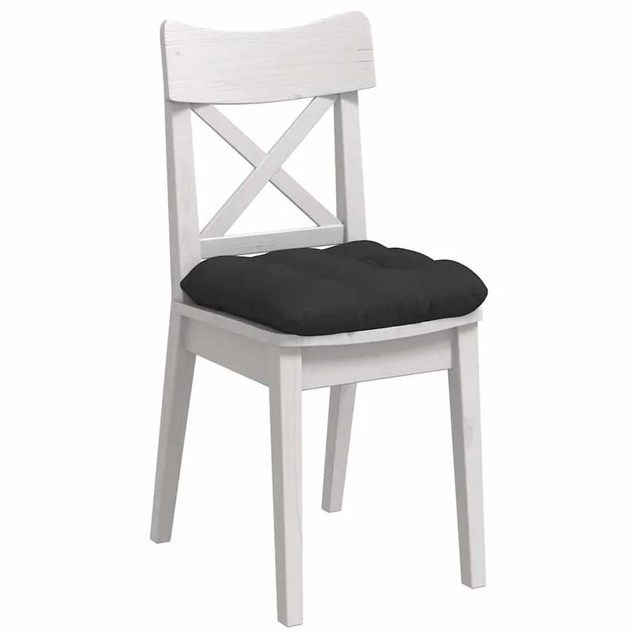 Coussins de siège 4 pcs Noir 45 x 45 cm Tissu en microfibre - 3