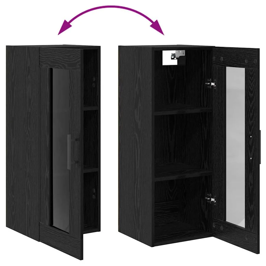 Haut Armoire Chêne noir 34,5 x 34 x 180 cm Bois d'ingénierie - 13