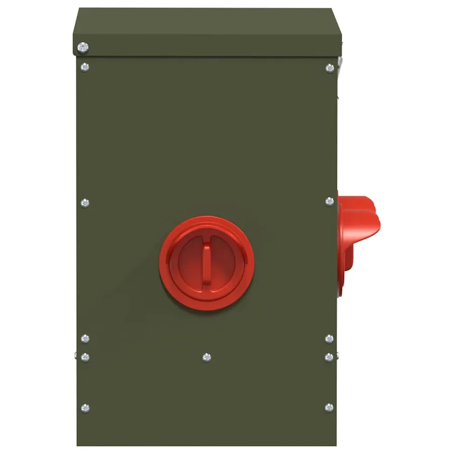 Mangeoire pour poules 2 pcs Vert olive 40,5 x 25 x 38 cm - 6