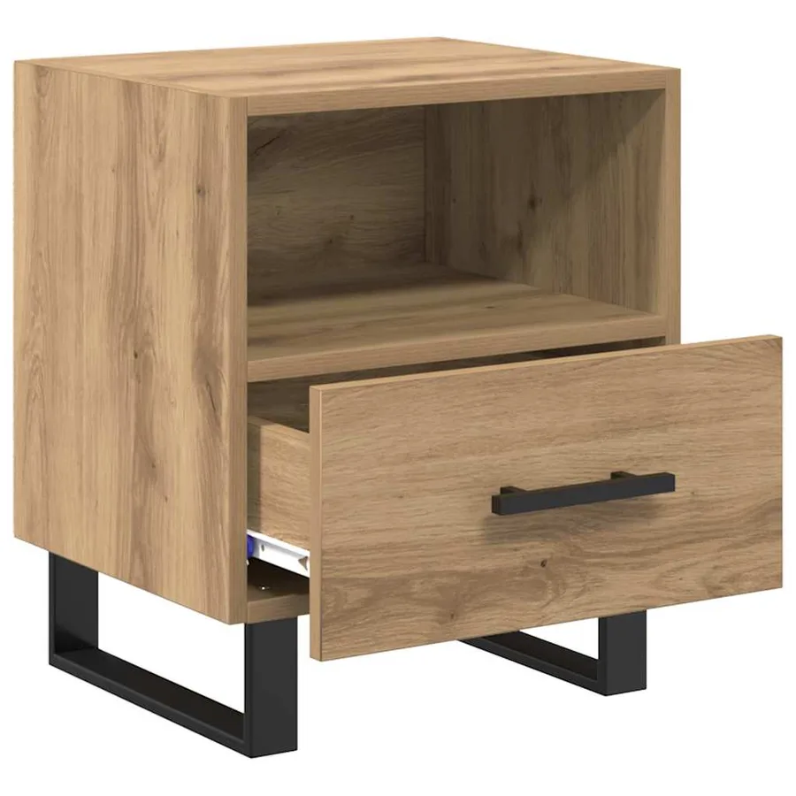 Cabinet de chevet 2 pc Chêne artisanal 40 x 35 x 47,5 cm - 6