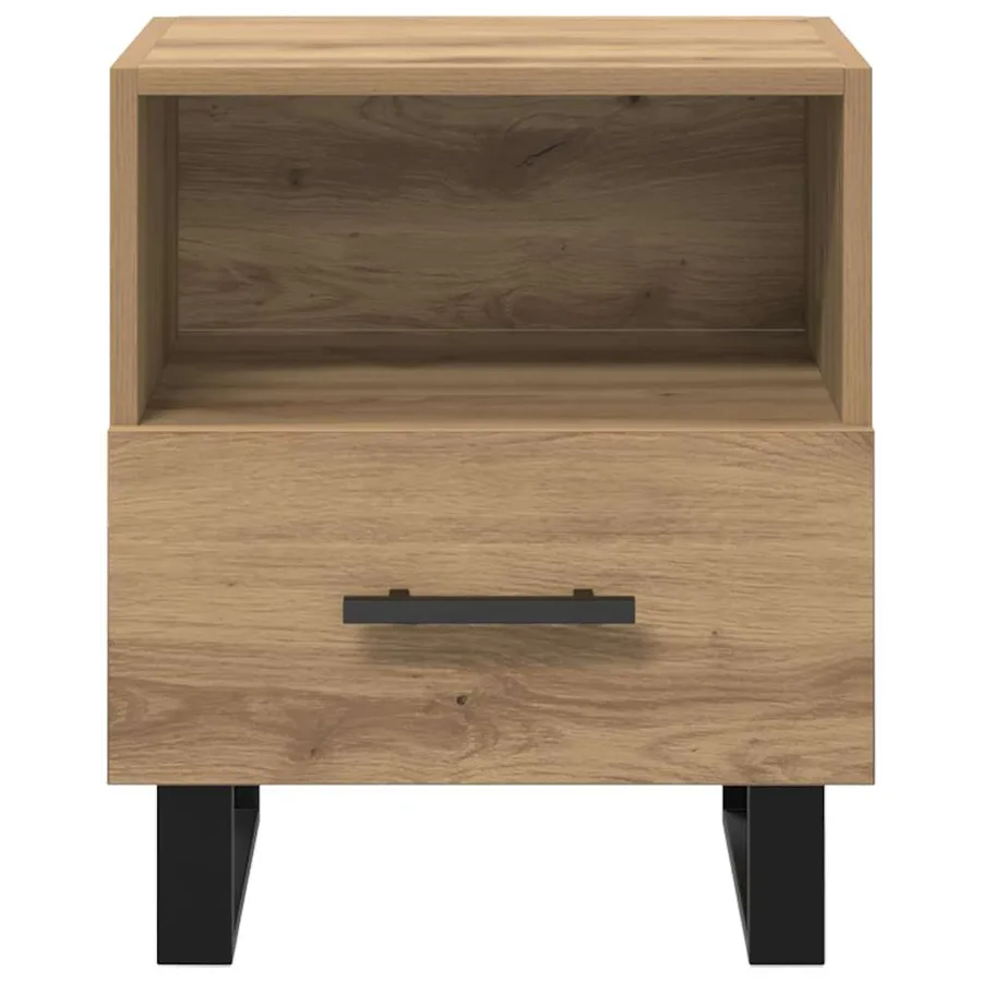 Cabinet de chevet 2 pc Chêne artisanal 40 x 35 x 47,5 cm - 7